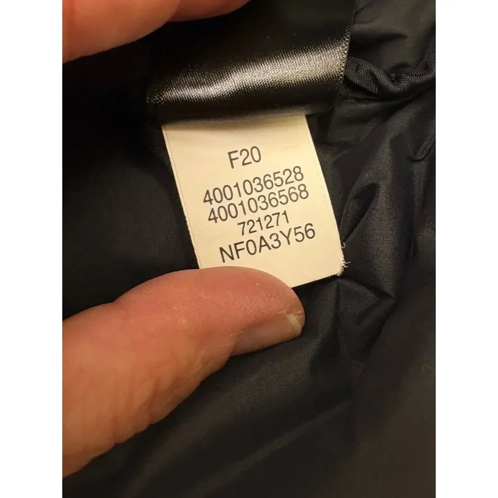 The North Face Stretch Down Puffer Jacket Mens Large Black Slim Fit 700 Full Zip